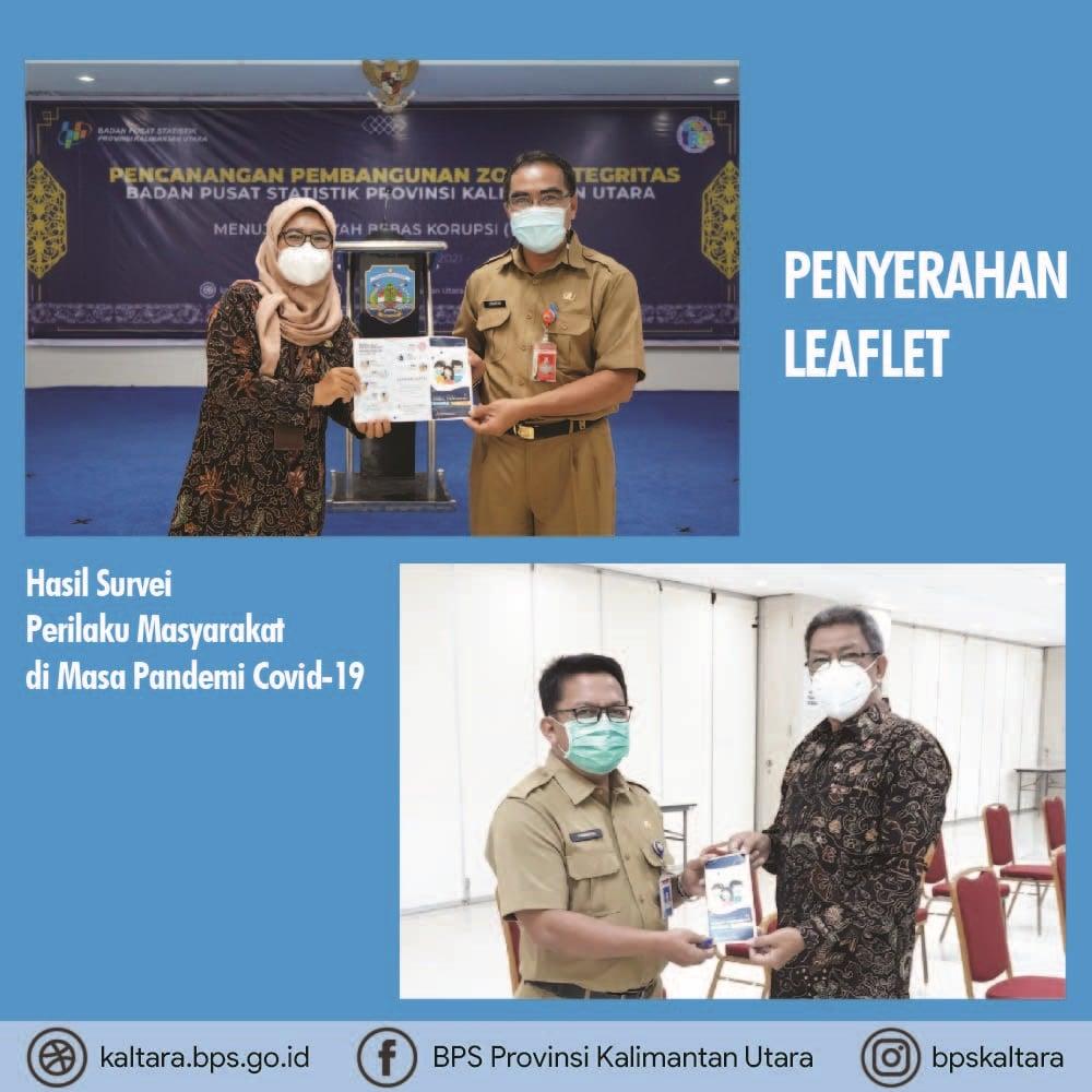 Penyerahan Leaflet Hasil Survei Perilaku Masyarakat di Masa Pandemi Covid-19