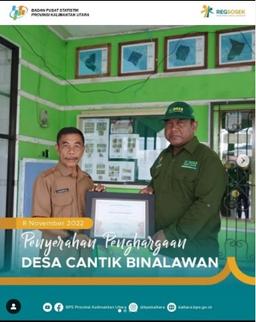 Presentation of the Beautiful Binalawan Village Award Certificate