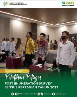 Pelatihan Petugas Post Enumeration Survey Sensus Pertanian Tahun 2023 (PES ST2023)