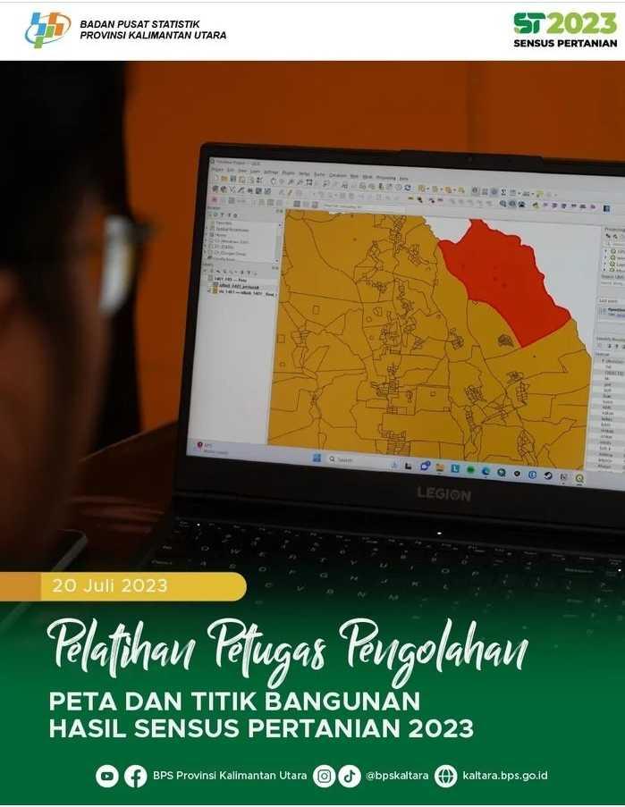 Pelatihan Petugas Pengolahan Peta dan Titik Bangunan Hasil Sensus Pertanian 2023