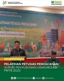 Pelatihan Petugas Pencacahan Survei Penyusunan Disagregasi PMTB 2023 Provinsi Kalimantan Utara.