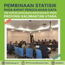 Pembinaan Statistik pada Rapat Pengolahan Data Tim Survei Kepuasan Masyarakat (SKM) Kalimantan Utara