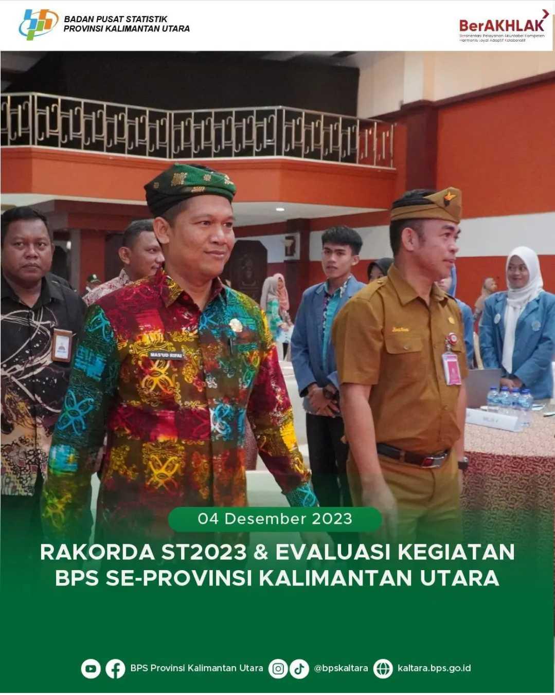 Rapat Koordinasi Daerah ST2023 dan Evaluasi Kegiatan BPS se-Provinsi Kalimantan Utara